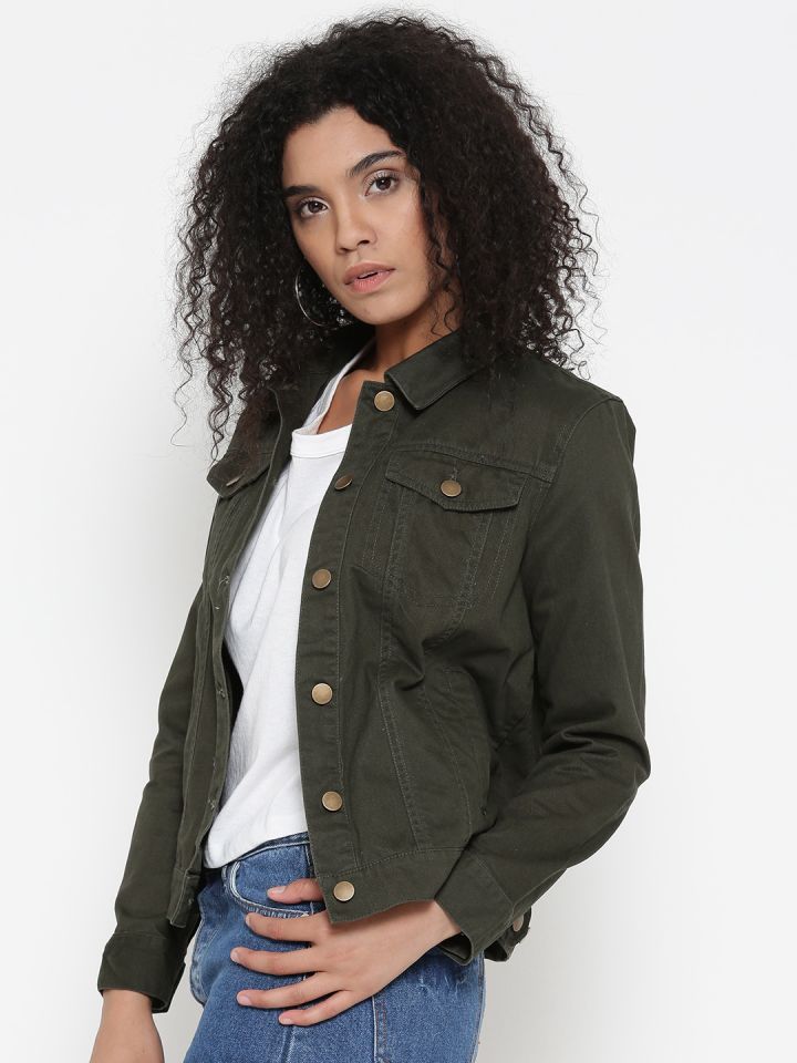 Denim jacket for women on deals myntra