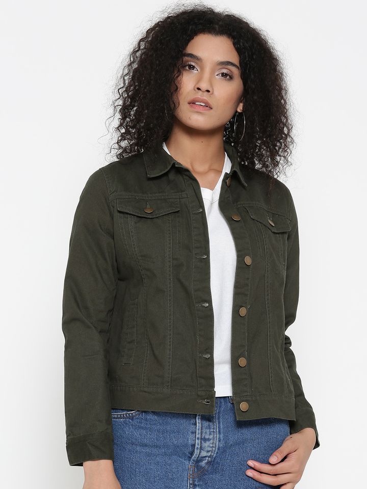 olive jean jacket womens