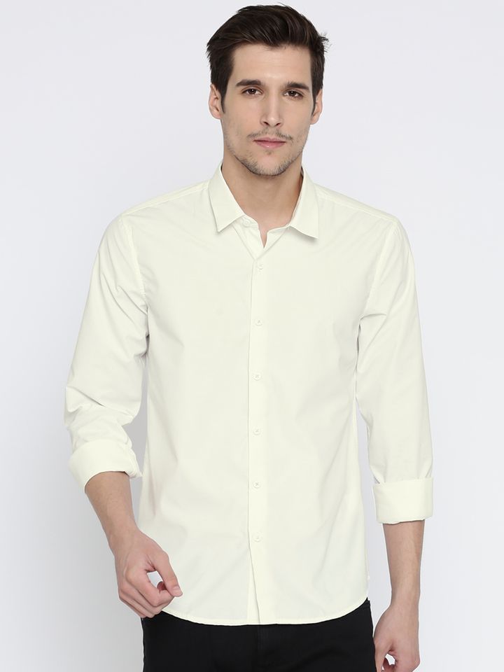 Regular Fit Solid Casual Shirt - Shirts 
