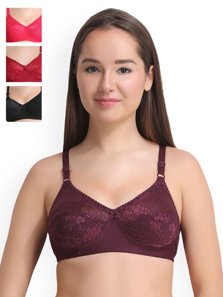 Buy Centra Pack Of 4 Full Coverage Bras CLY WH 4P 40DD - Bra for Women  909975