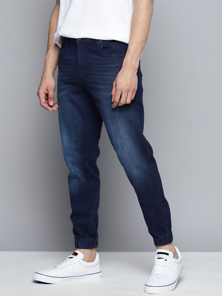 Dark blue jogger discount jeans