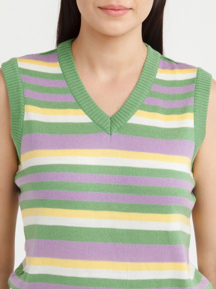 Pink and green sweater vest discount