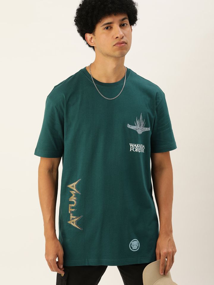 Oversized Fit T-shirt - Dark green - Men