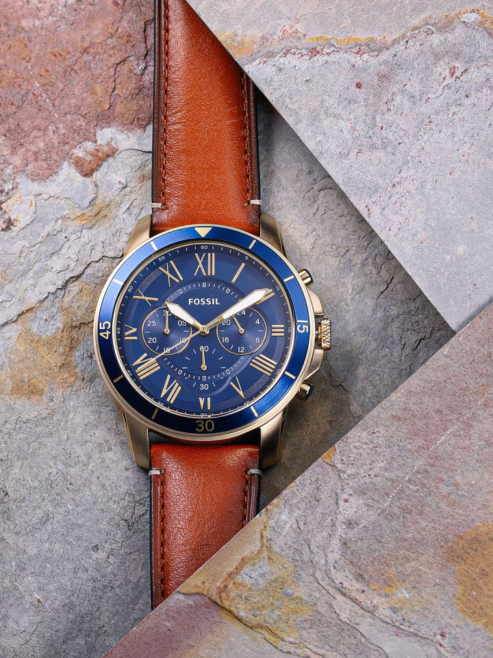 Fossil Men Navy Analogue Watch FS5268I