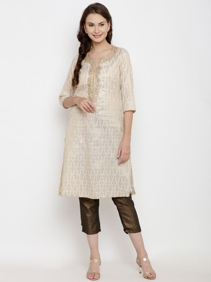 Biba off white kurta clearance