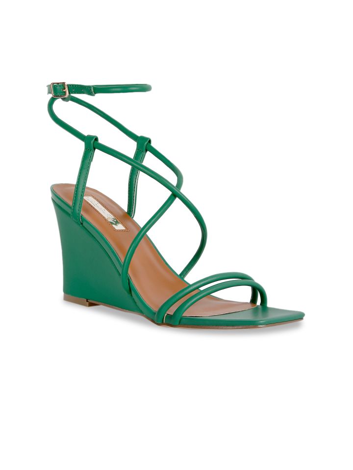 Emerald green wedge sandals store