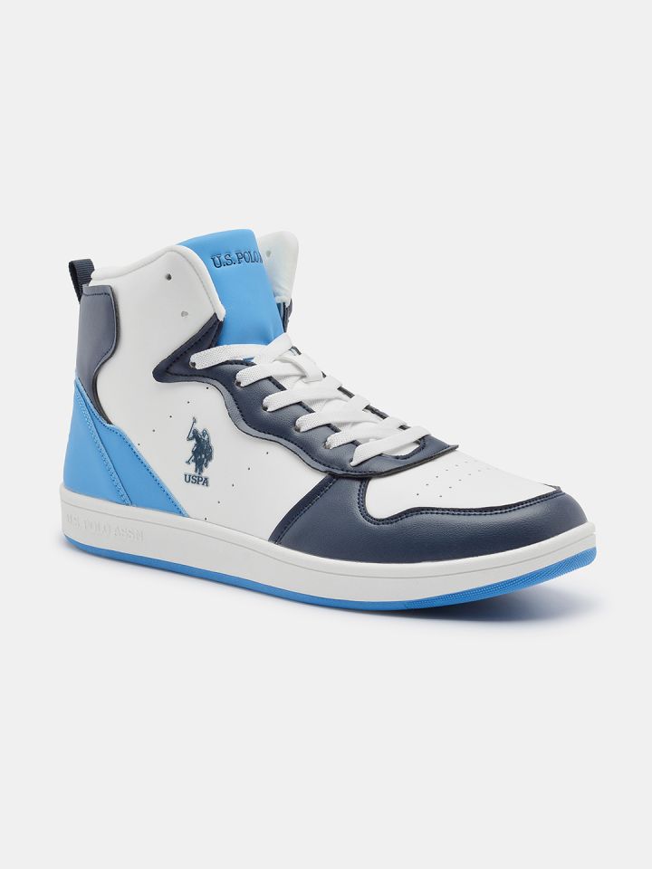 Buy U S Polo Assn Men Blue Colourblocked PU Sneakers Casual