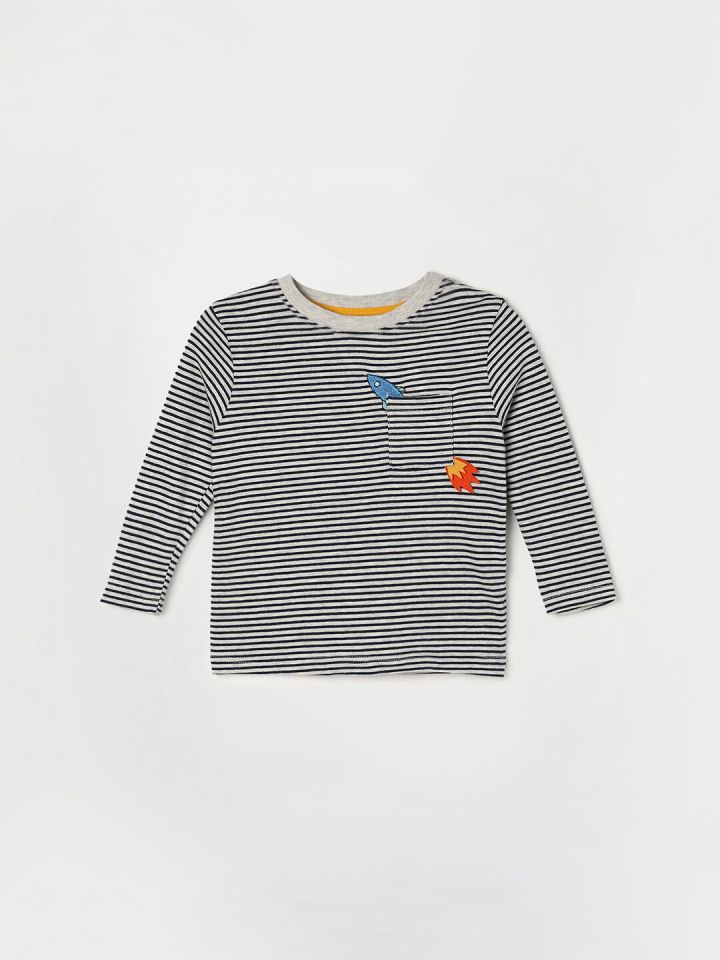 Black and white striped top shirt juniors