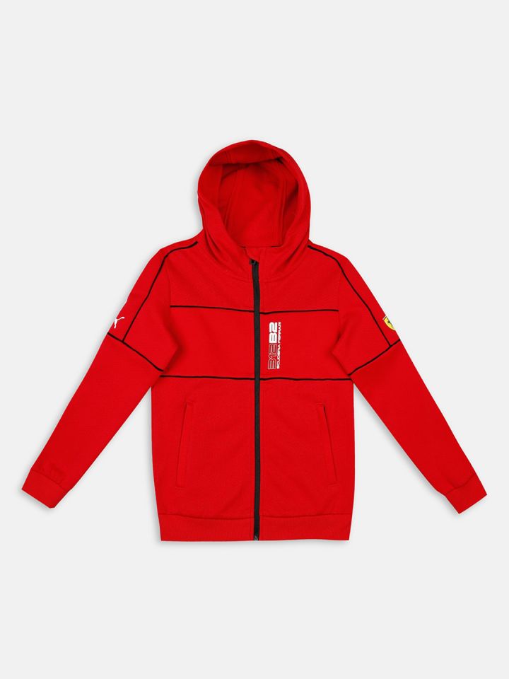 Buy PUMA Motorsport Unisex Kids Red Ferrari Race Hooded Ssweat