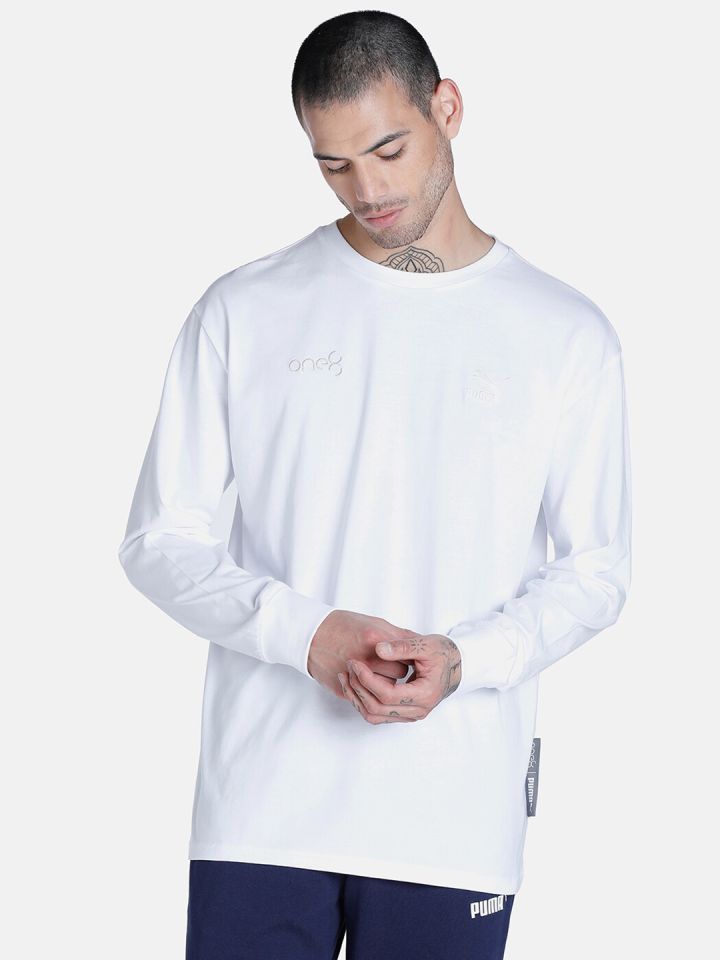 Buy One8 X PUMA Men White Solid Relaxed Fit T Shirt Tshirts for Men 20673038 Myntra