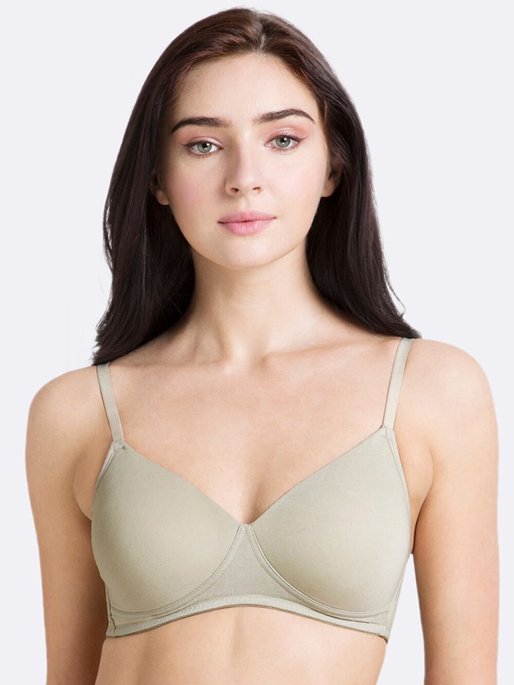 Buy Zivame Padded Wired 3/4th Coverage T-Shirt Bra-Black at Rs.745 online