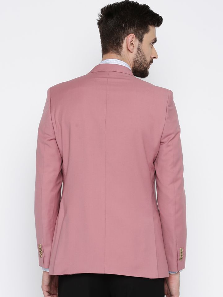 Dark pink top blazer mens