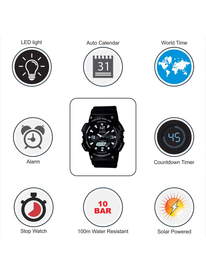 CASIO Youth Series Men Black Dial Analog Digital Watch AQ S810W 1AVDF AD172
