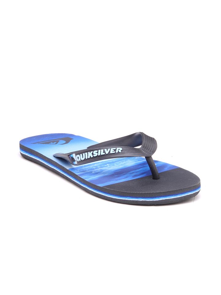 Mens black quiksilver flip 2025 flops