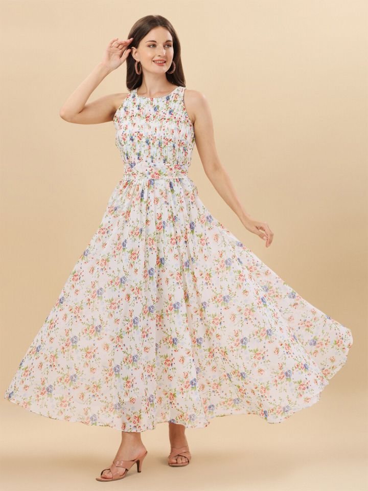 Myntra floral maxi dress sales