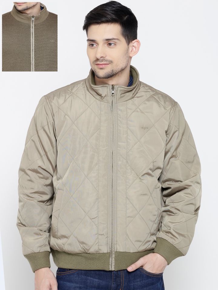 Buy ColorPlus Men Olive Green \u0026 Beige 