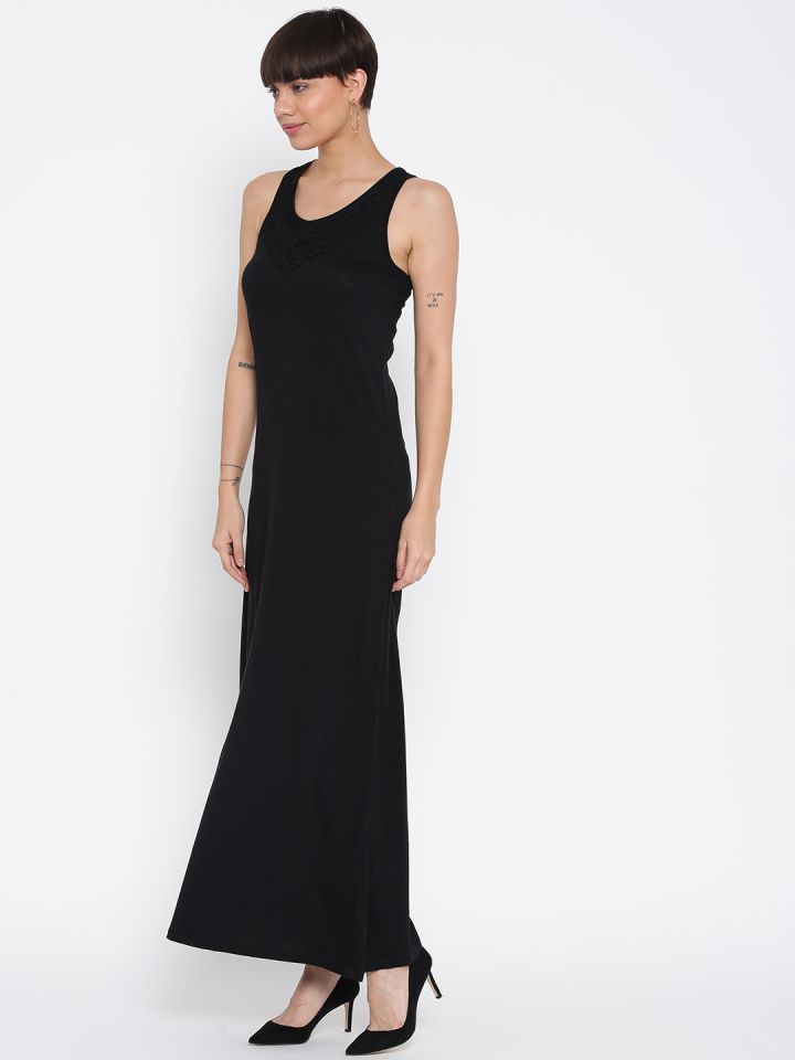 Marks and spencer shop black maxi dress