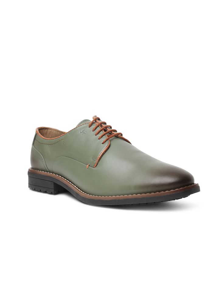 Buy Arrow Men Olive Green Toby Leather 