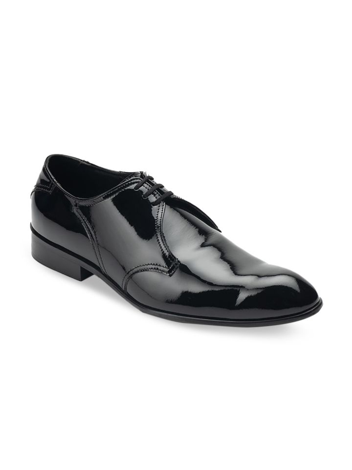Mens black shop patent leather sneakers