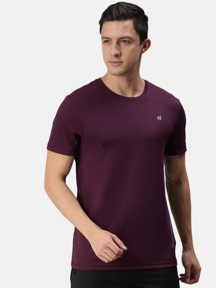 Buy Macroman M Series Men Purple Solid T Shirt Tshirts for Men