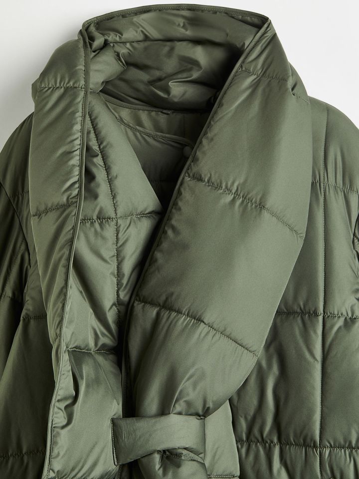 C&A Women's Quilted Polyester Puffer Coat Regular Fit, Green