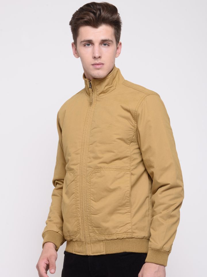 Buy John Players Men Khaki Solid Bomber Jacket Jackets for Men