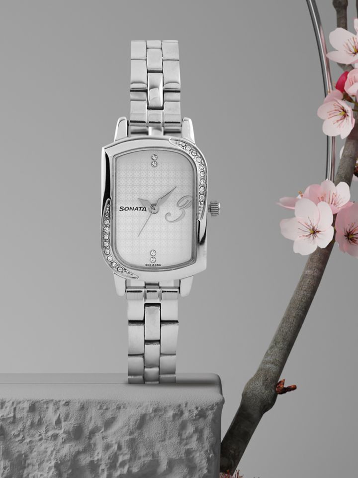 Sonata Women Off White Dial Watch 87001SM01