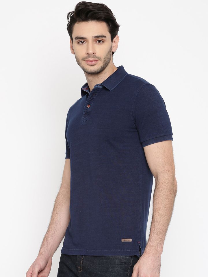 blue jean polo shirt