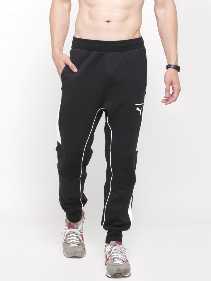 puma t7 joggers in black