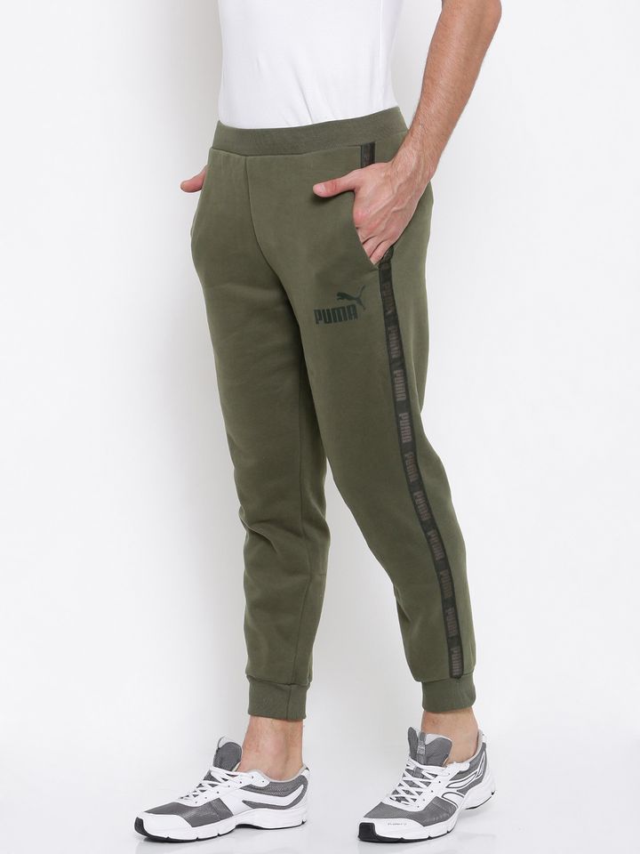 olive green puma jogging suit