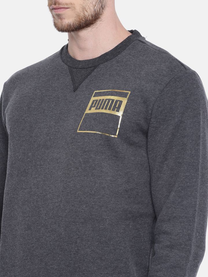 puma charcoal grey sweatshirt