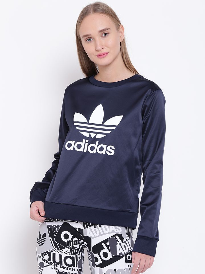 navy adidas sweatshirt womens