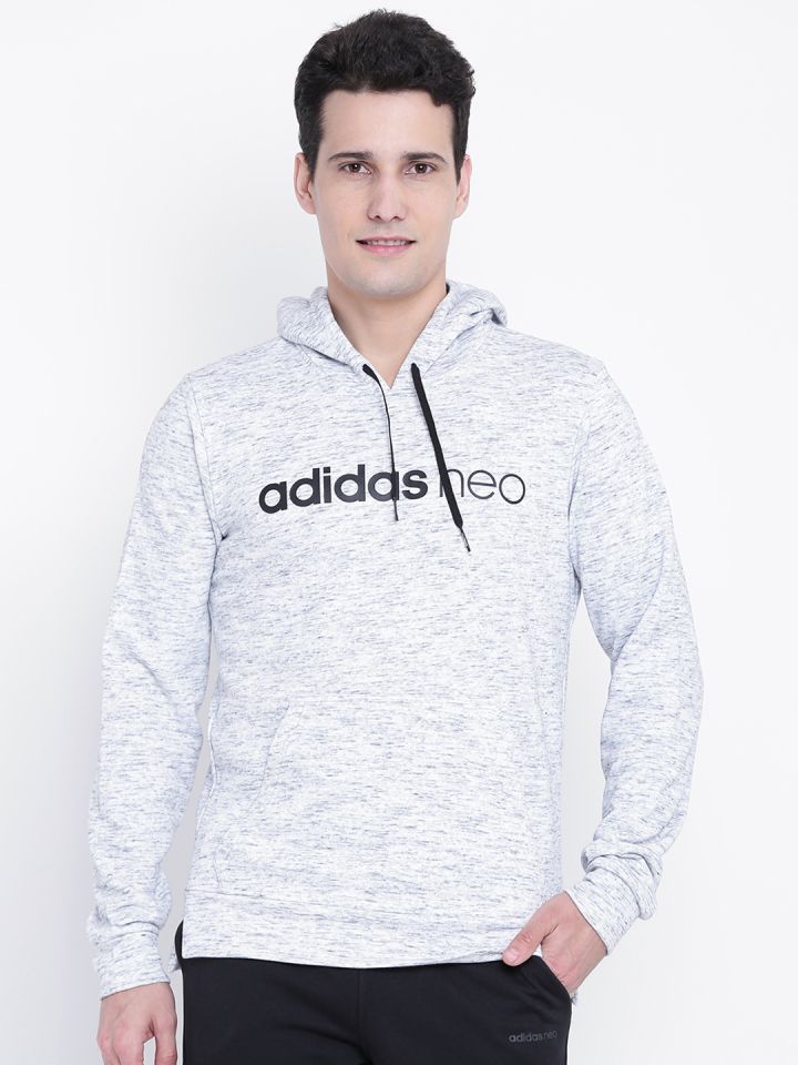 Pijl pion versneller Buy Adidas NEO Men Grey Melange CE ML Printed Hooded Sweatshirt -  Sweatshirts for Men 2083562 | Myntra