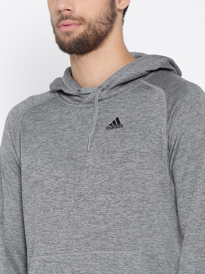 adidas men grey melange sweatshirt