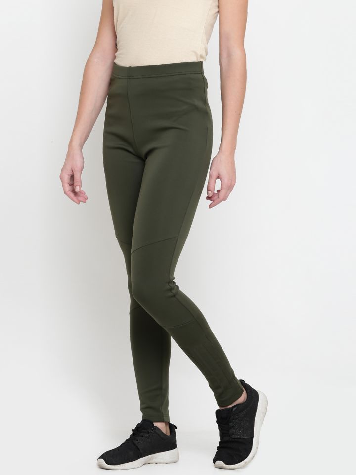 olive green adidas tights