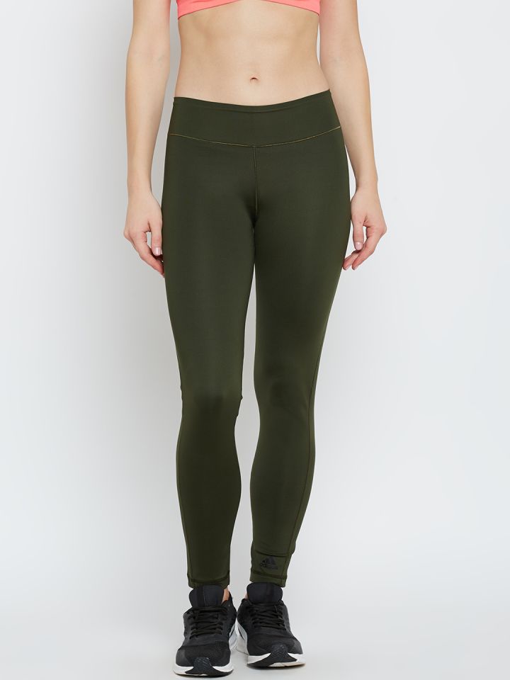 olive green adidas tights