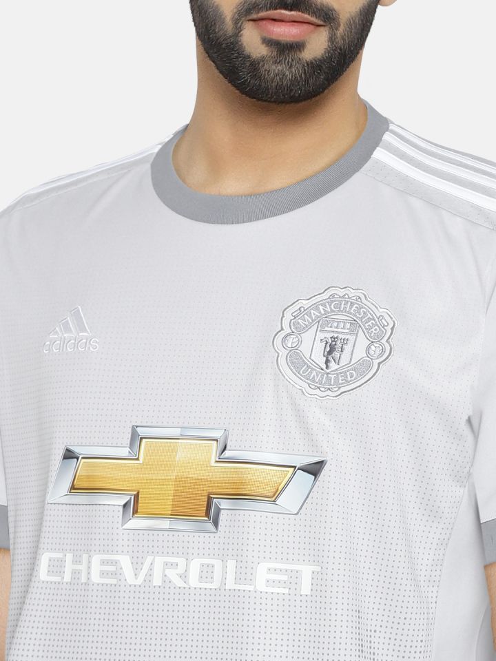 Buy Adidas Men Grey Manchester United F C 3 Printed Round Neck Jersey Tshirts For Men 2083953 Myntra