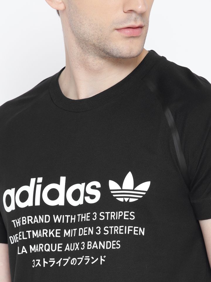 Buy ADIDAS Originals Men Black NMD Printed Round Neck Pure Cotton