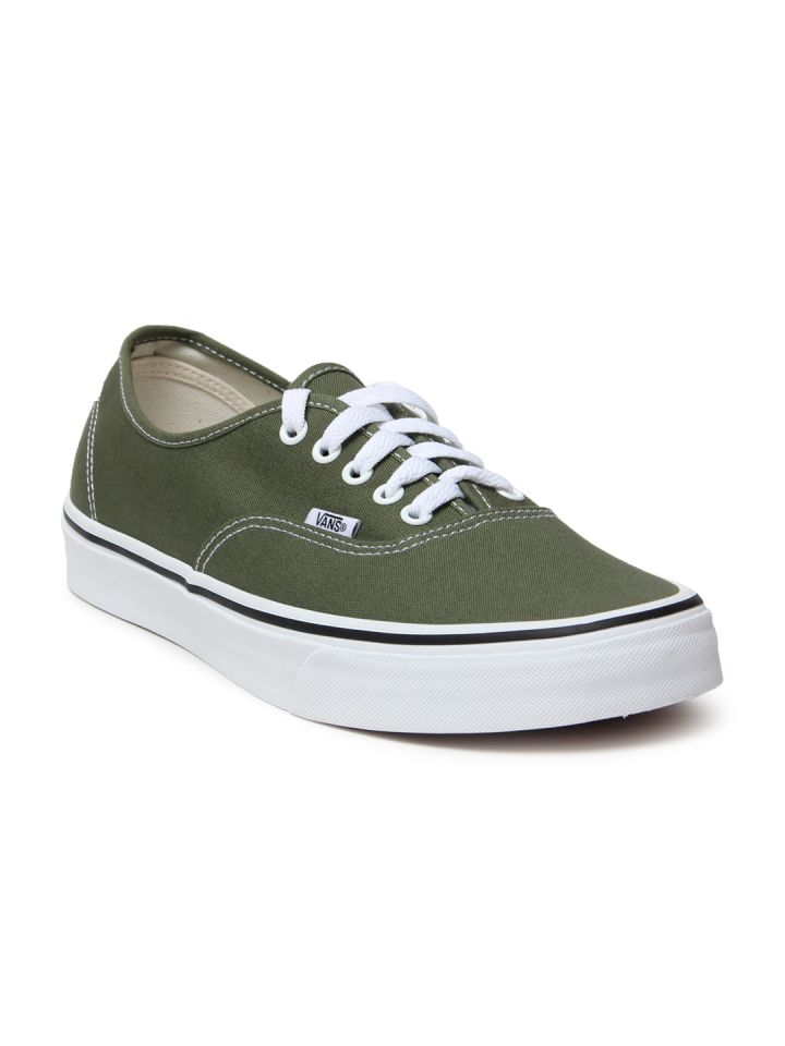 Olive green online vans