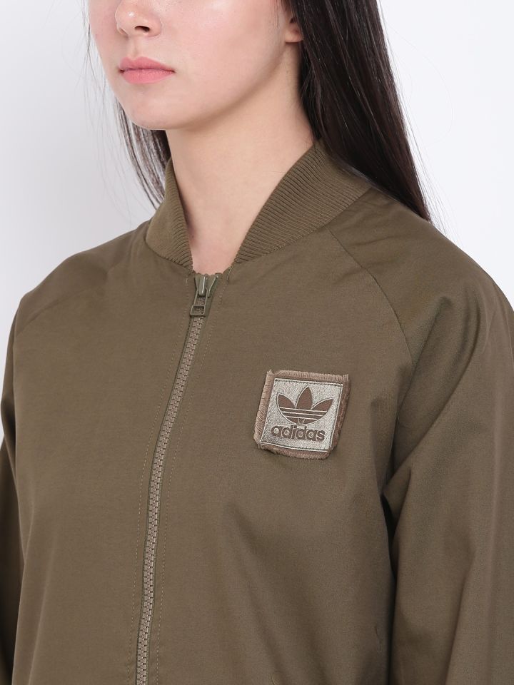 Olive adidas jacket womens hotsell
