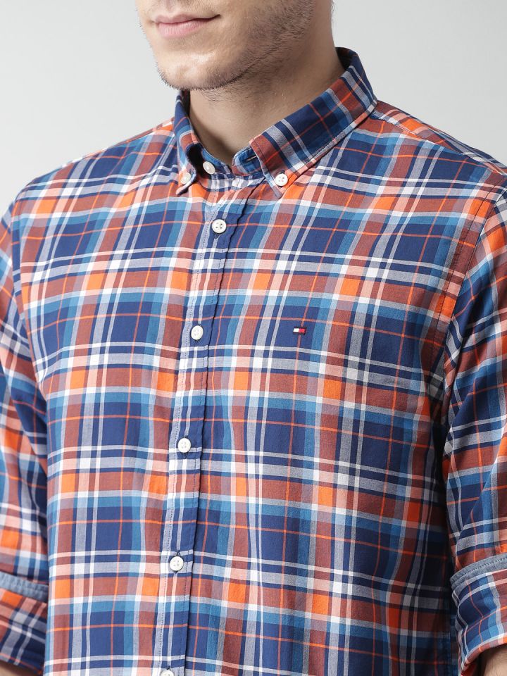 Orange and blue tommy hilfiger store