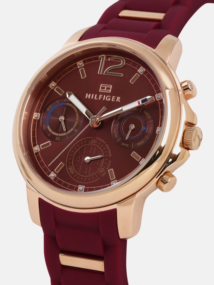 Tommy hilfiger hot sale maroon watch