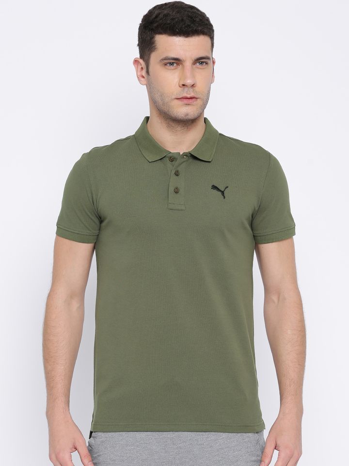 Olive green collar t shirt clearance