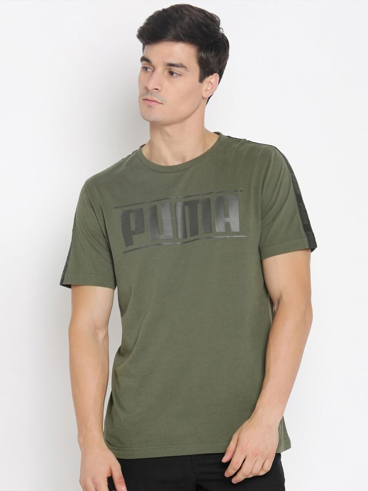 Puma olive sale green t shirt