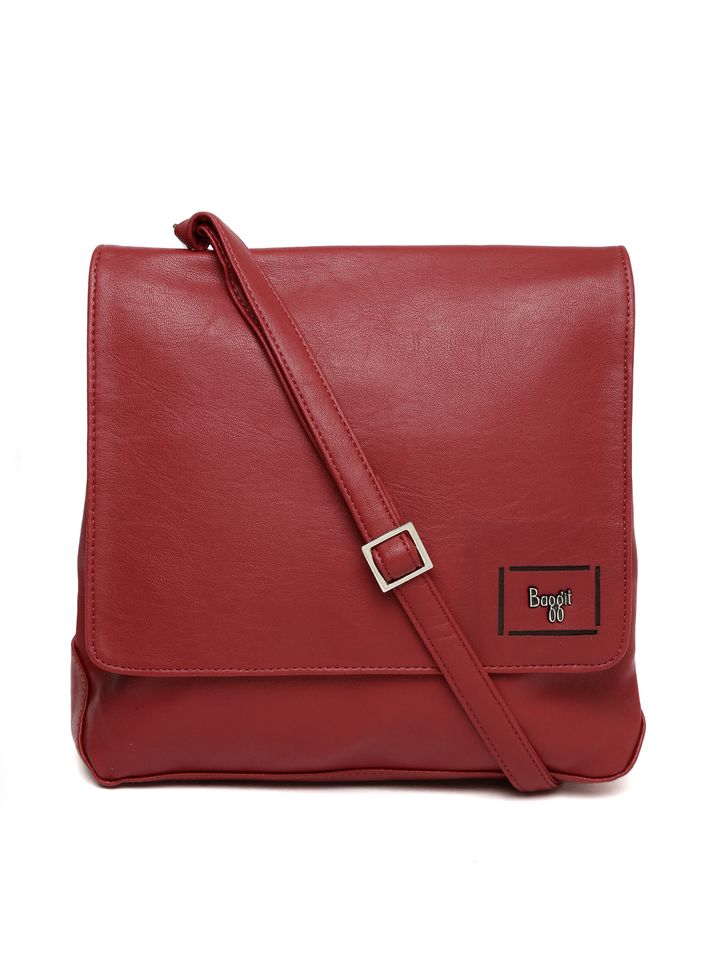 Baggit red solid sling bag clearance