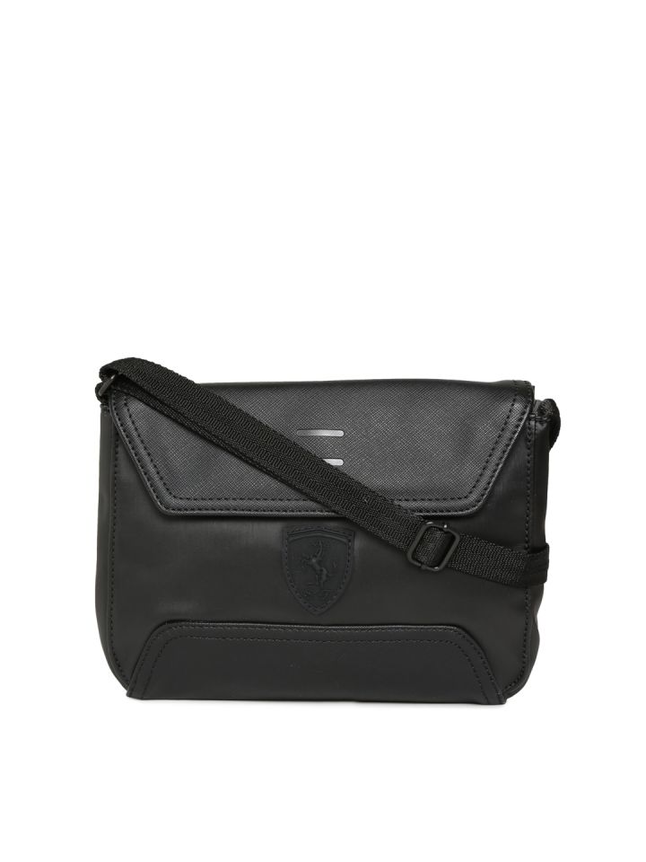 puma black messenger bag