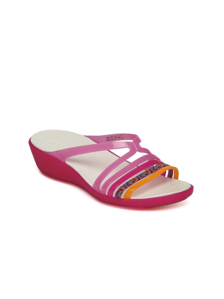 Buy Crocs Women Pink Isabella Mini Wedge Sandals Heels for Women
