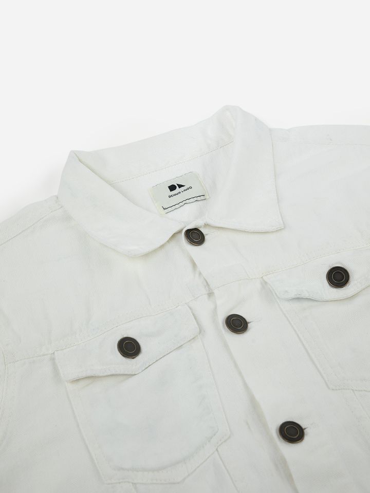 Lightweight white denim hotsell jacket