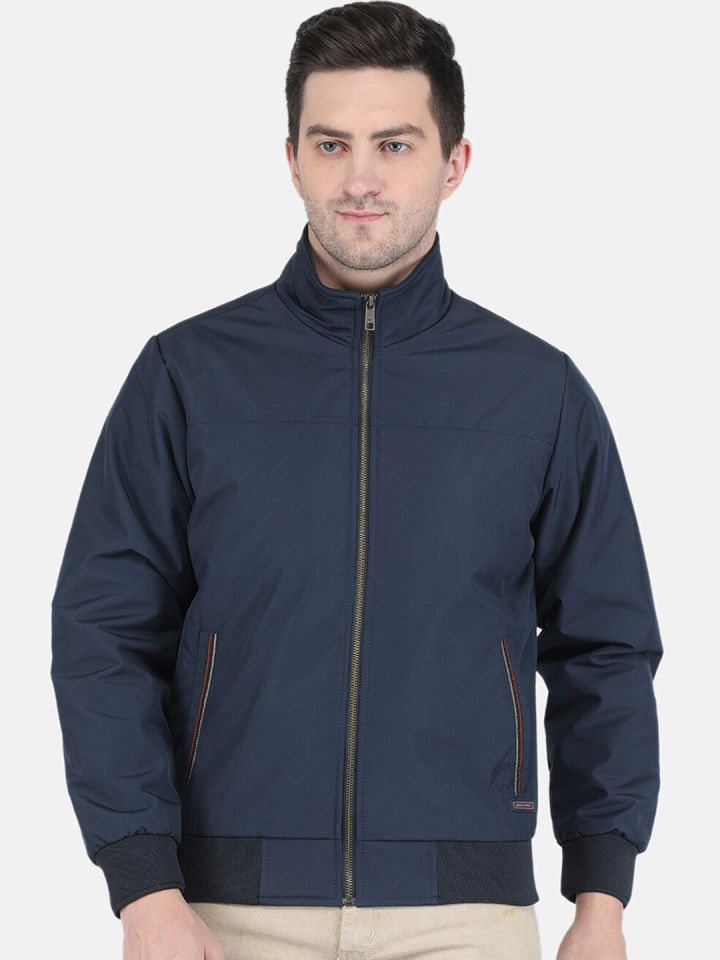 Buy Monte Carlo Men Navy Blue Plus Size Bomber Jacket Jackets