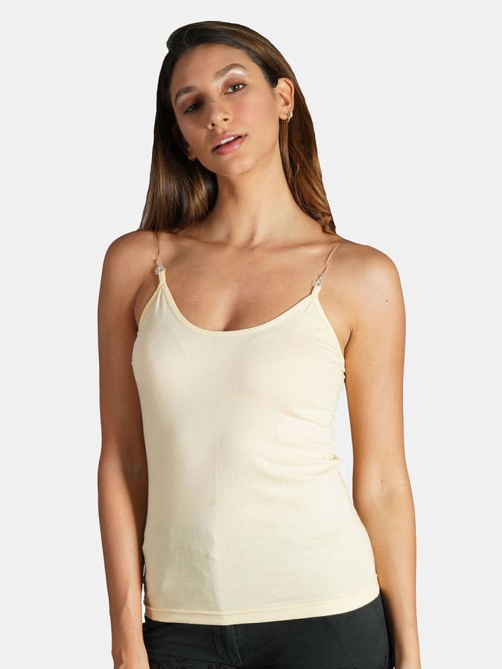 Buy RC. ROYAL CLASS Non Padded Transparent Strap Cotton Camisole -  Camisoles for Women 20958152